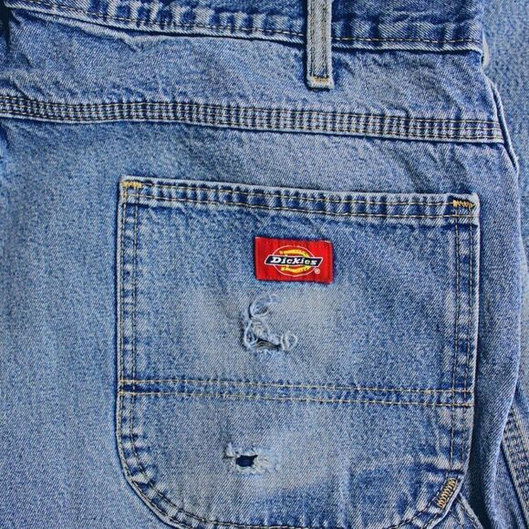 Jeans Dickies Carpenter Painters Relaxed Fit Straight Leg Distressed Size 38 X32 - Picture 4 of 7